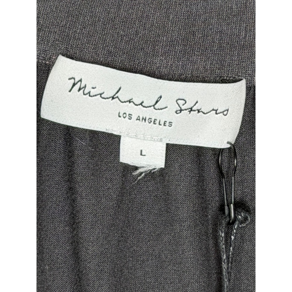 NEW Michael Stars Draped Cowl Neck Sleeveless Top Charcoal Gray Viscose Blend L - Picture 2 of 9